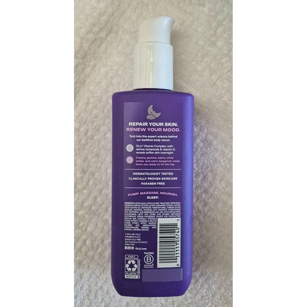 Olly RENEW Body Serum Mood + Skin Vitamin Infused Relaxing Bedtime 8 Fl Oz